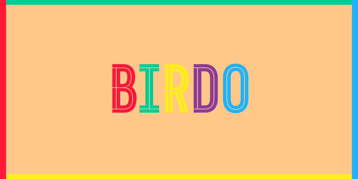 Пример шрифта Birdo